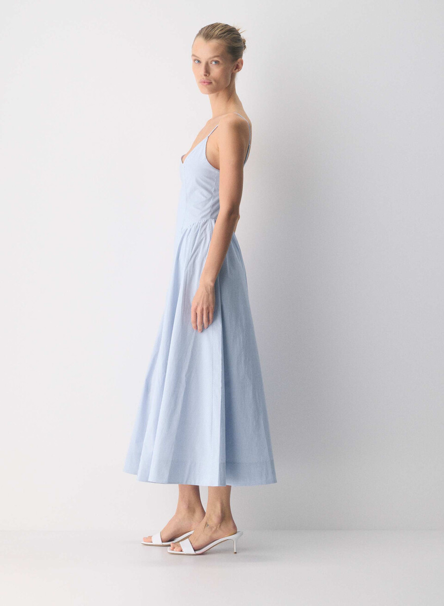 technique poplin dress ingrd strp fr blb w