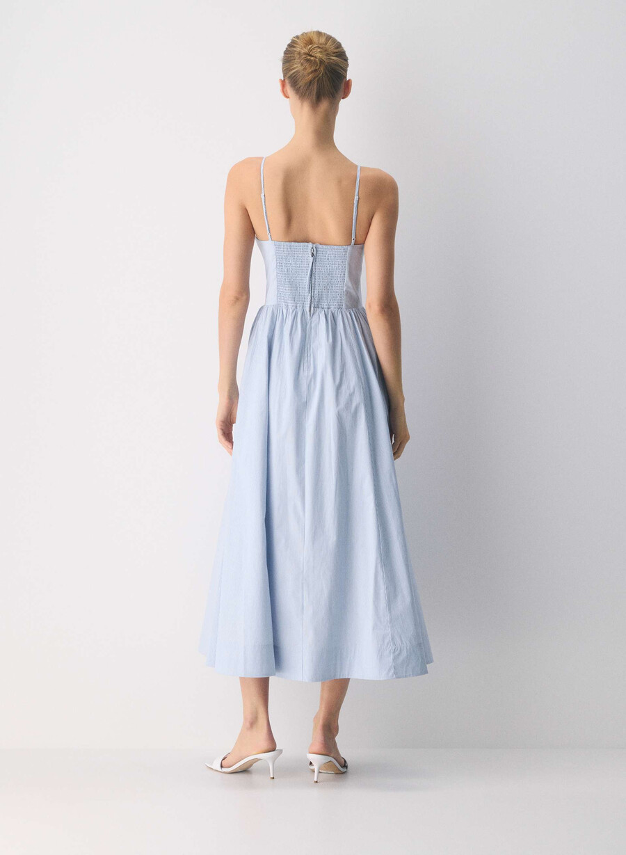 technique poplin dress ingrd strp fr blb w
