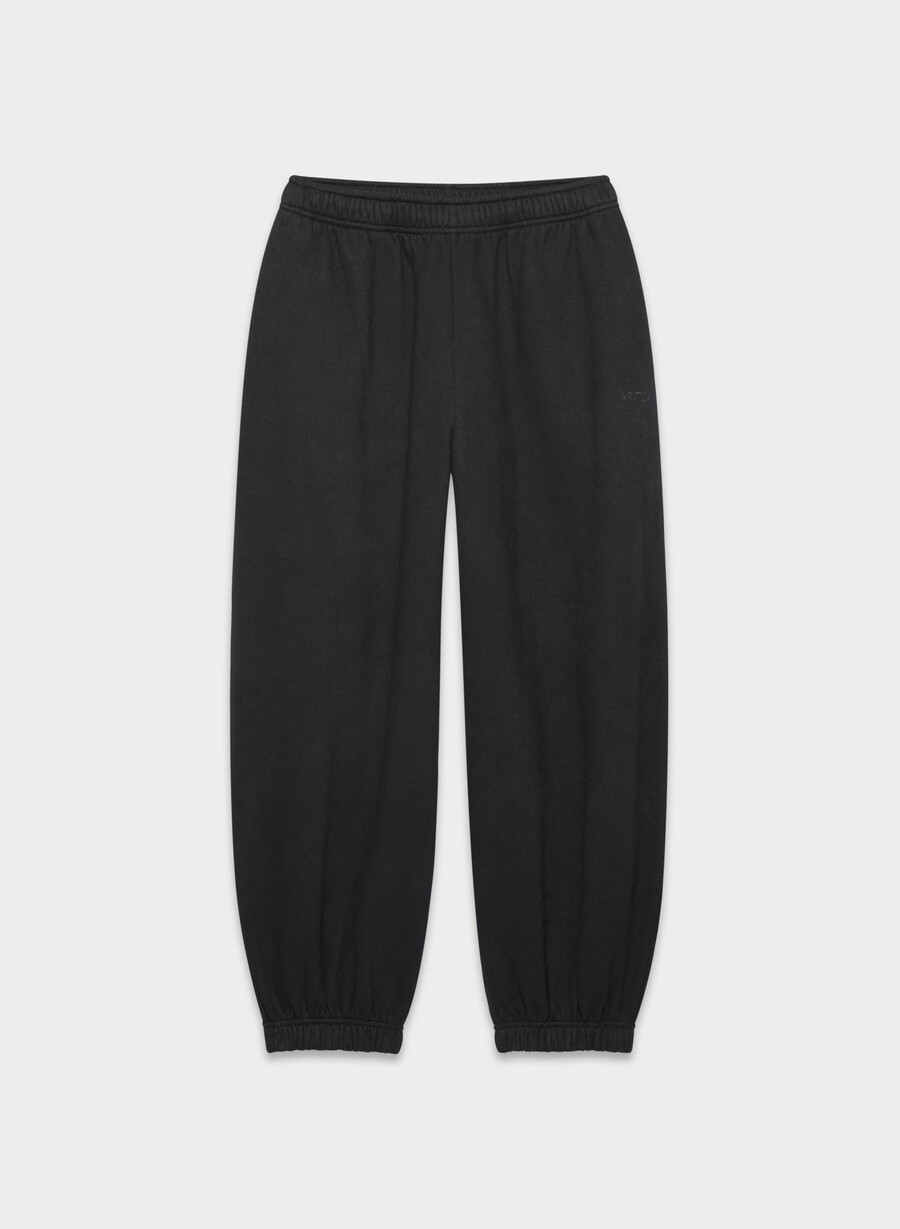 cozy sweatfleece mega balloon jogger black