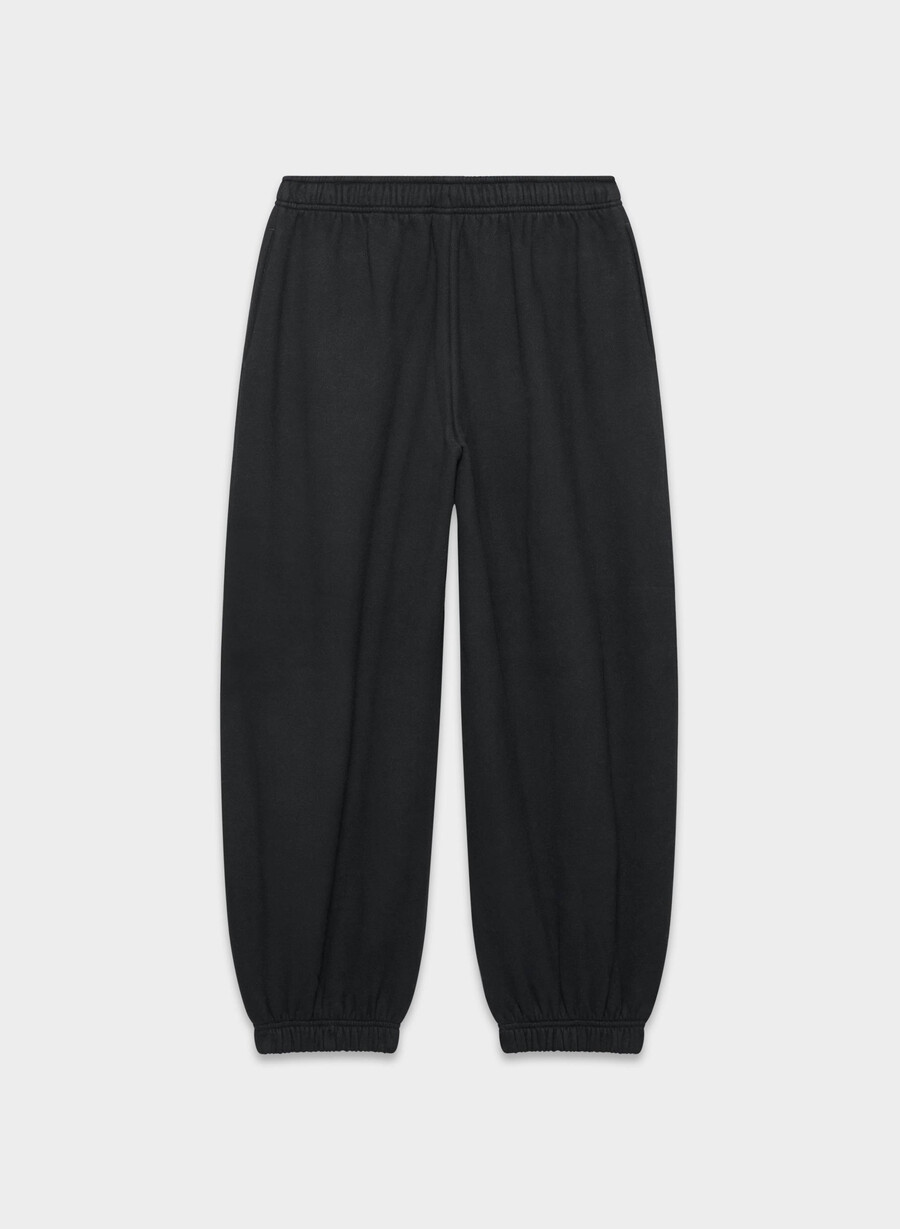 cozy sweatfleece mega balloon jogger black