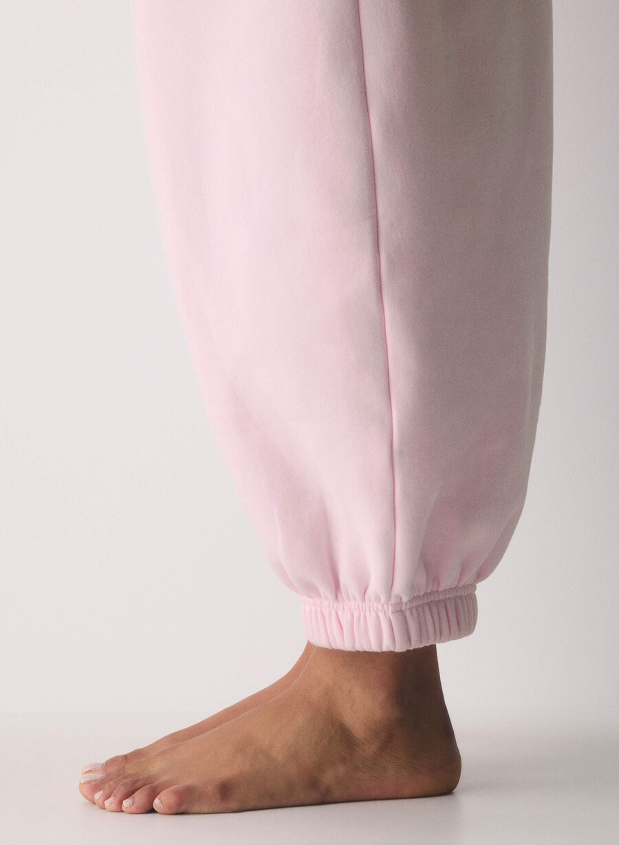 cozy sweatfleece mega balloon jogger villa pink
