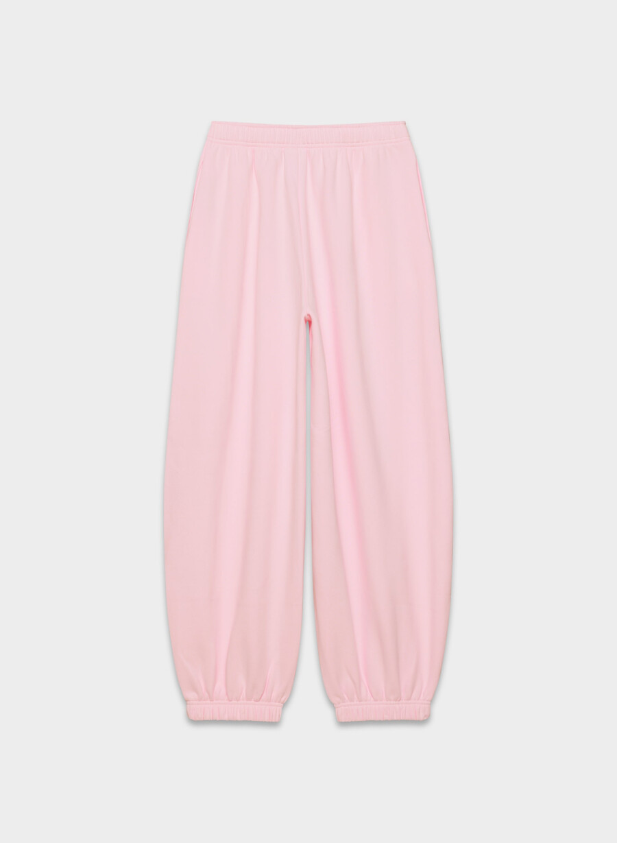 cozy sweatfleece mega balloon jogger villa pink