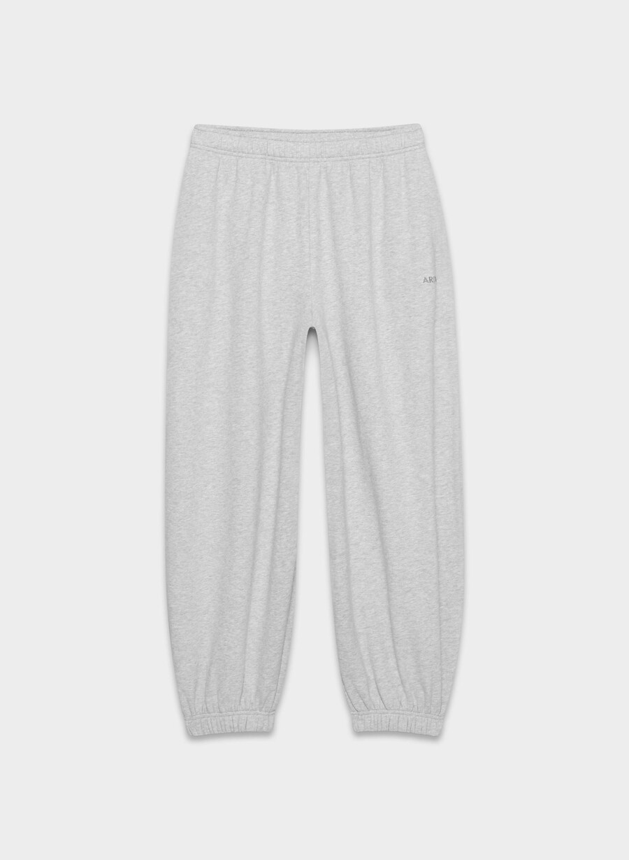cozy sweatfleece mega balloon jogger heather chrome