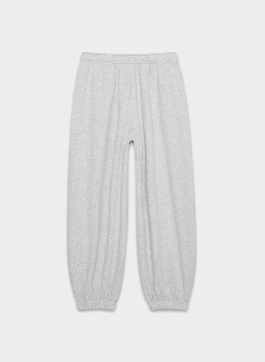 cozy sweatfleece mega balloon jogger heather chrome