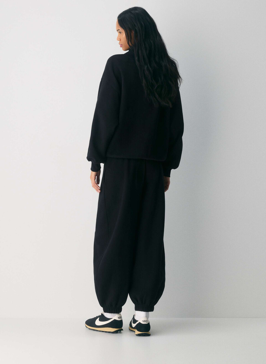cozy sweatfleece mega balloon jogger heather chrome