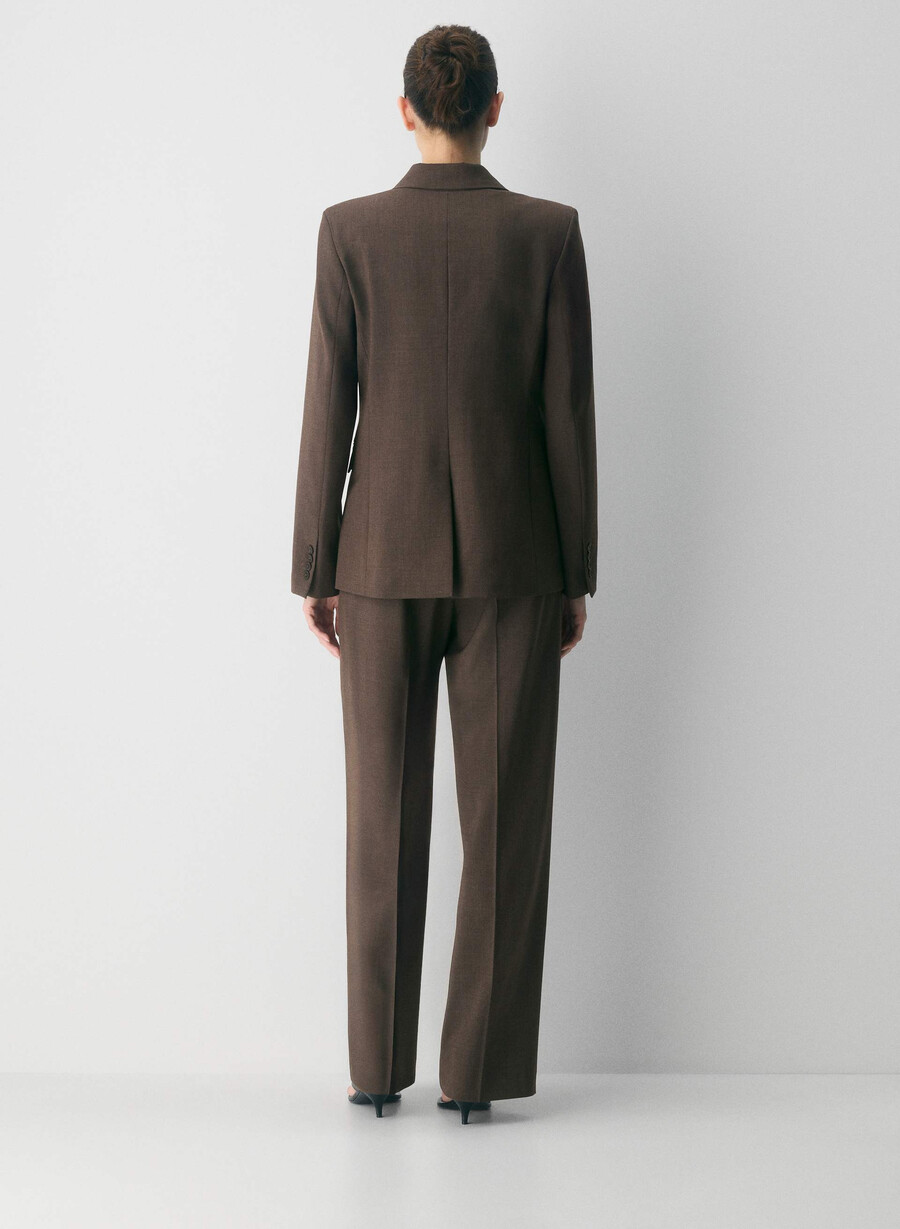 producer wool blazer heather rich mocha brn