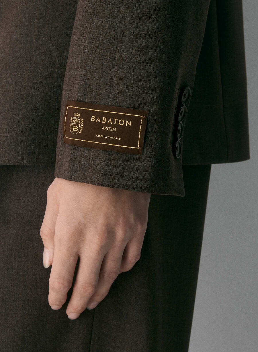 producer wool blazer heather rich mocha brn