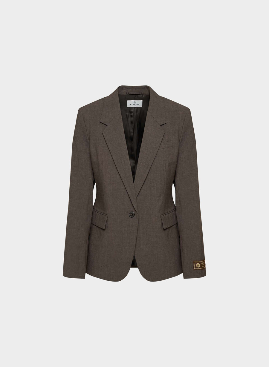 producer wool blazer heather rich mocha brn