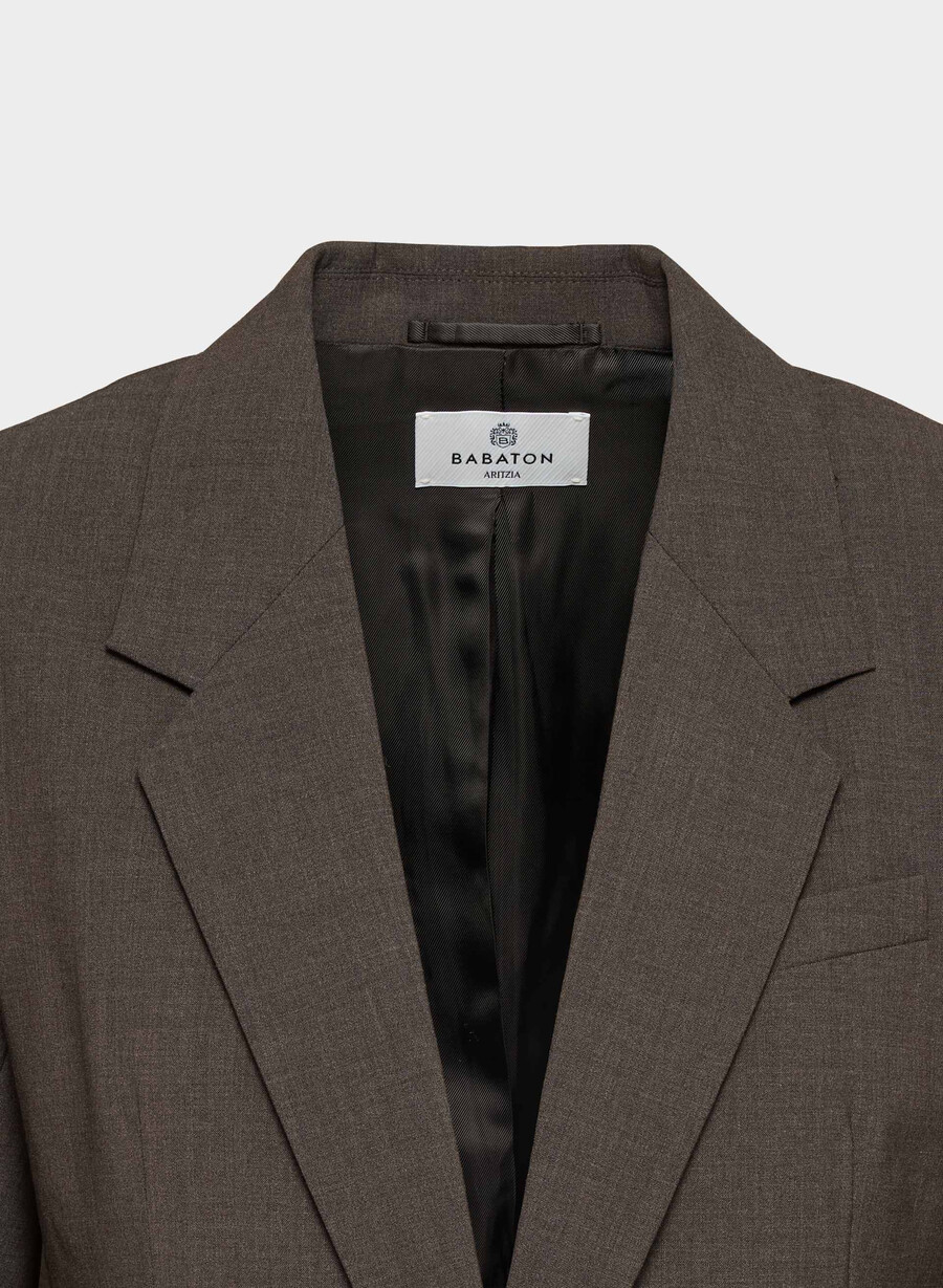 producer wool blazer heather rich mocha brn