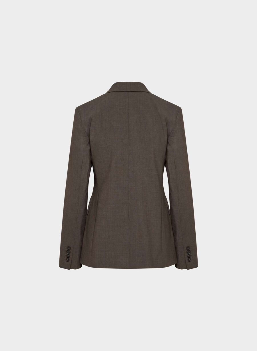 producer wool blazer heather rich mocha brn