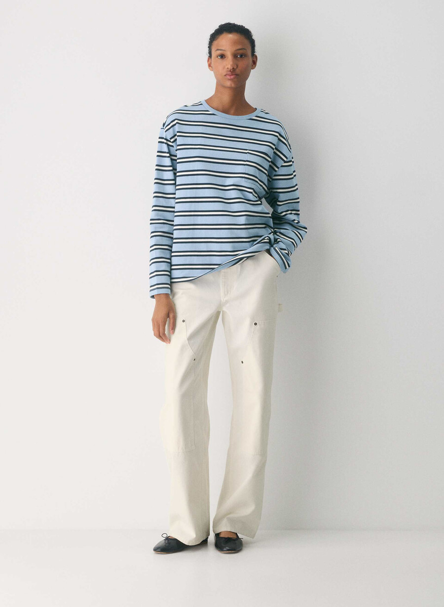 mighty cotton fletch longsleeve ripple blueadmiral