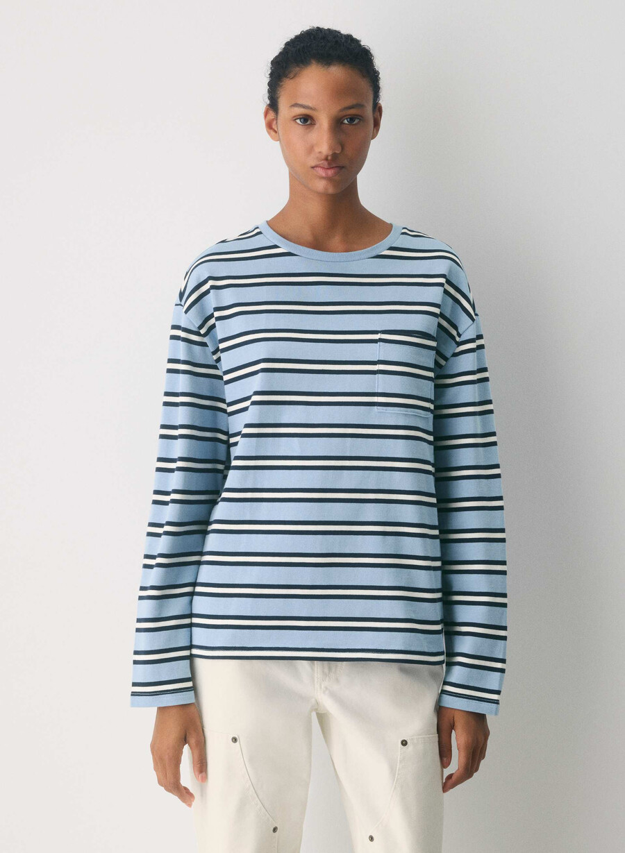mighty cotton fletch longsleeve ripple blueadmiral