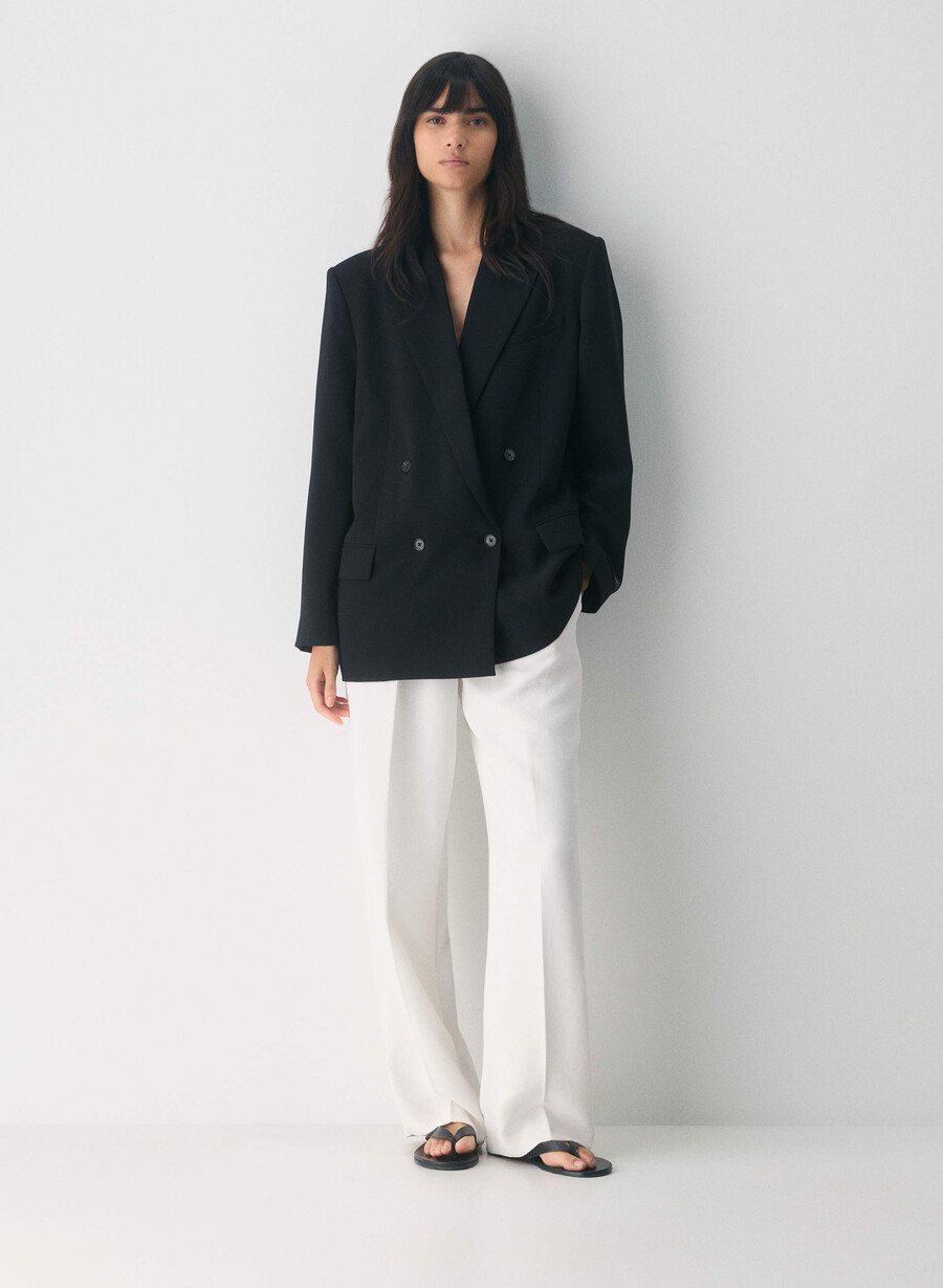 garret blazer - crepette black