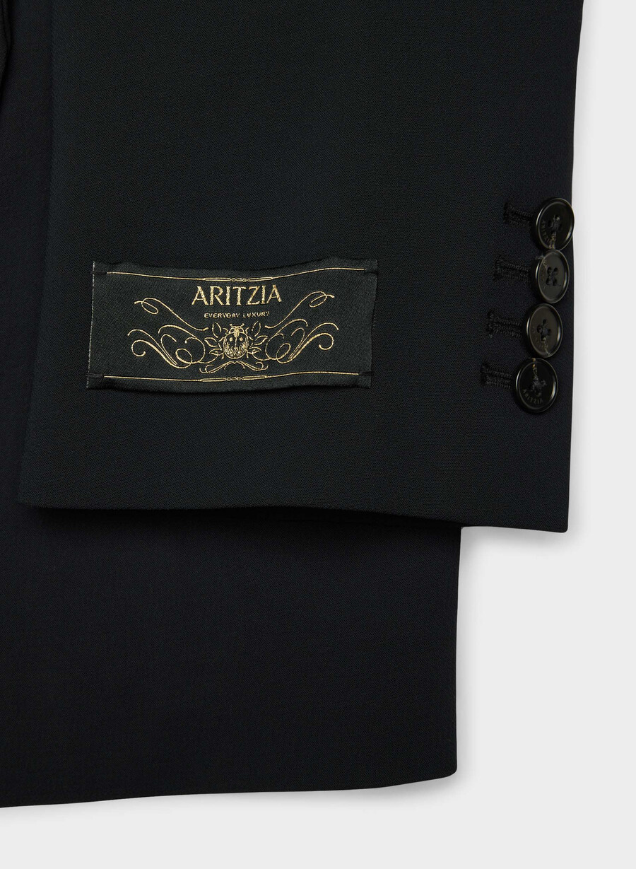 garret blazer - crepette black