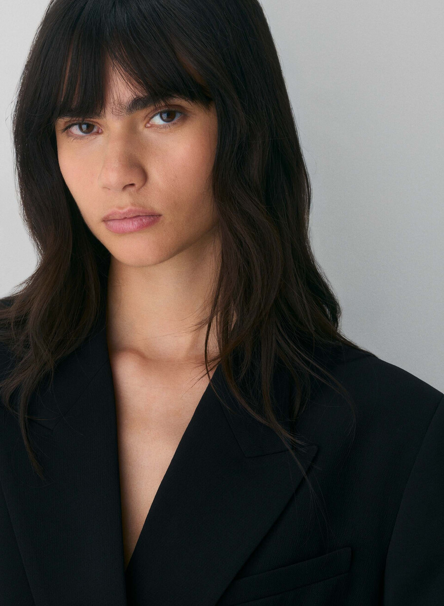 garret blazer - crepette black
