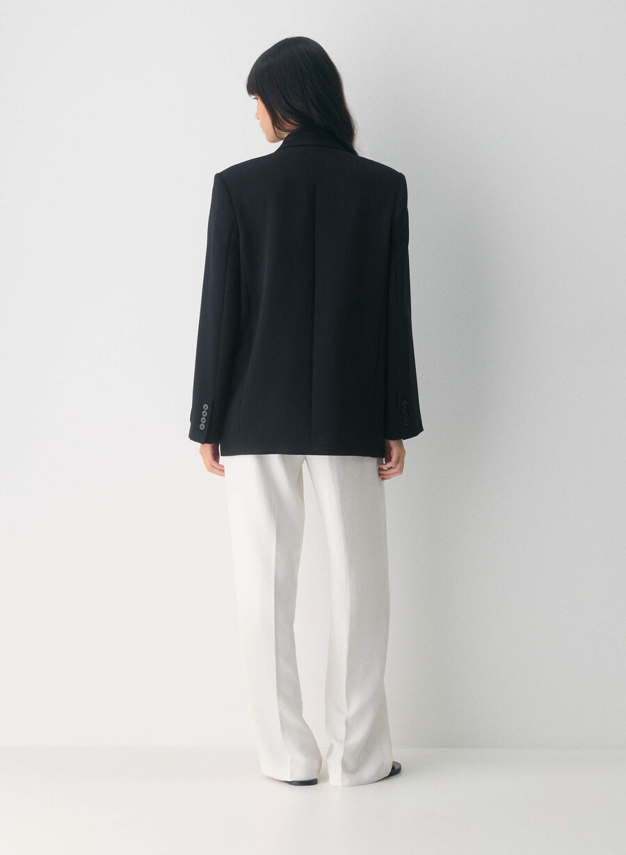 garret blazer - crepette black