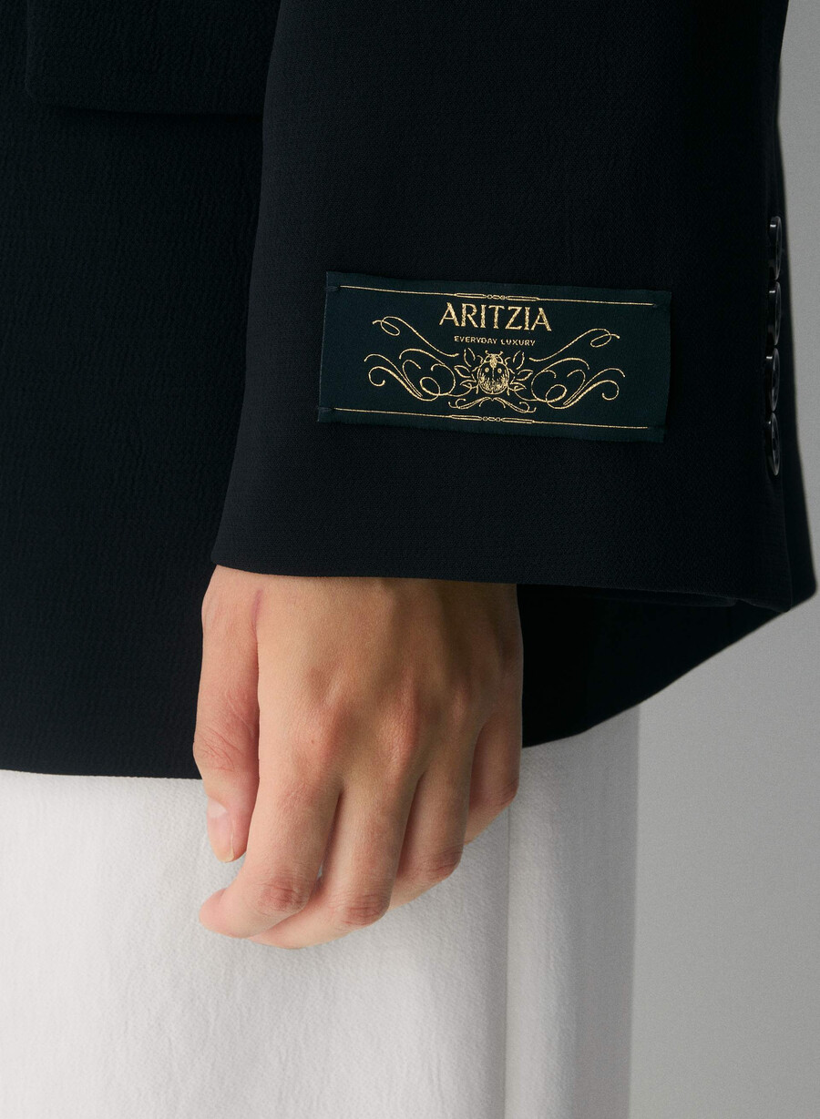 garret blazer - crepette black