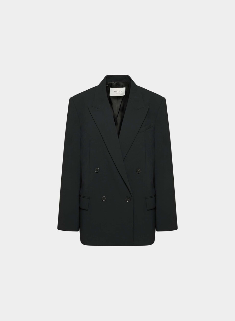 garret blazer - crepette black