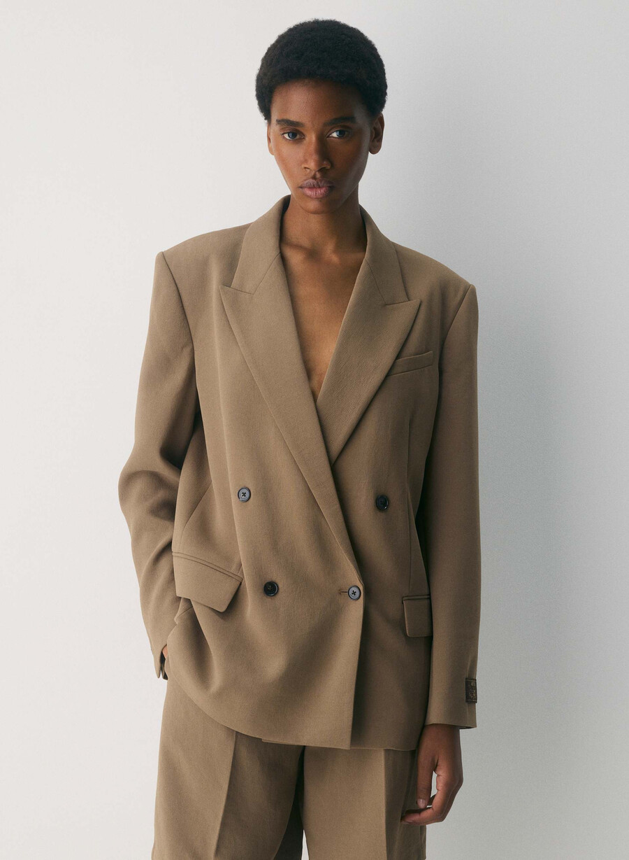 garret blazer - crepette folio brown