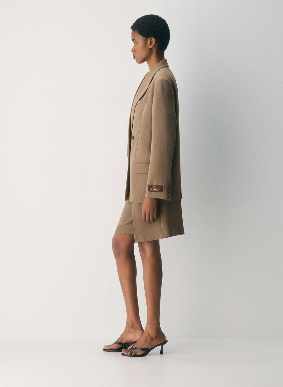 garret blazer - crepette folio brown