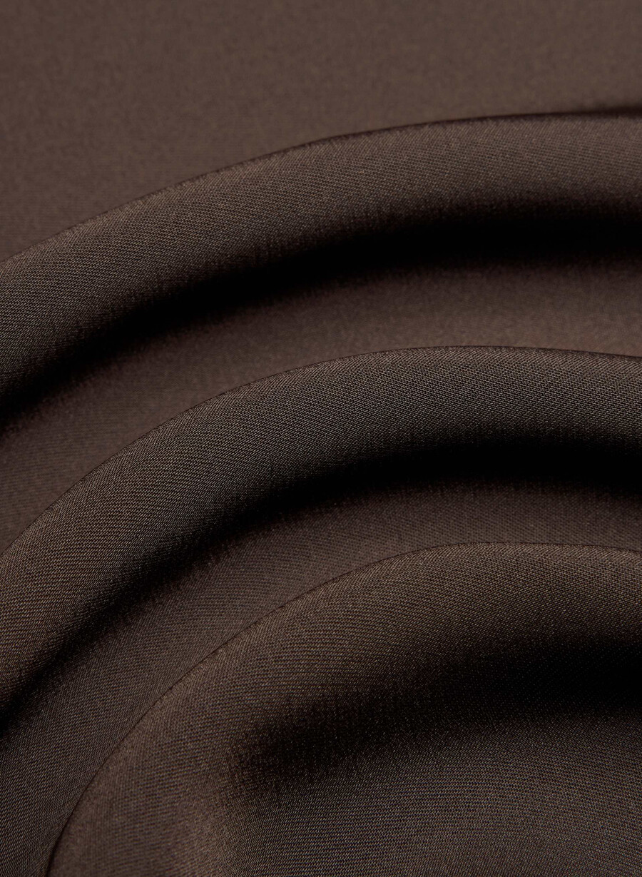 audience satin halter dress rich mocha brown