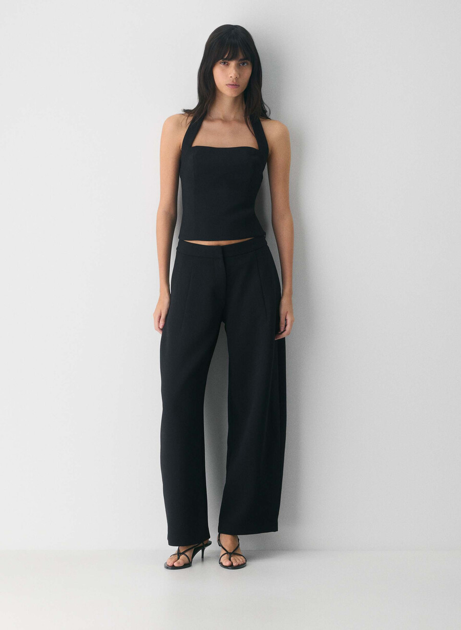 helix barrel pant - crepette black