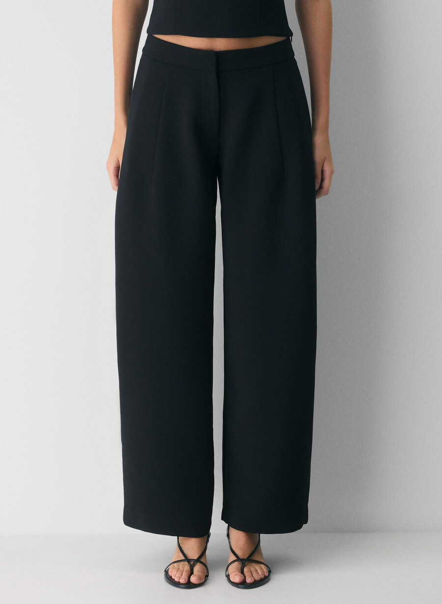 helix barrel pant - crepette black