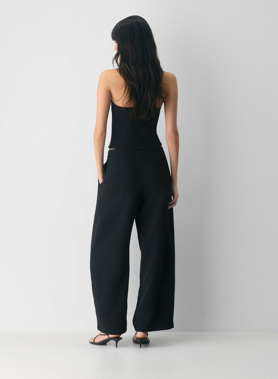 helix barrel pant - crepette black