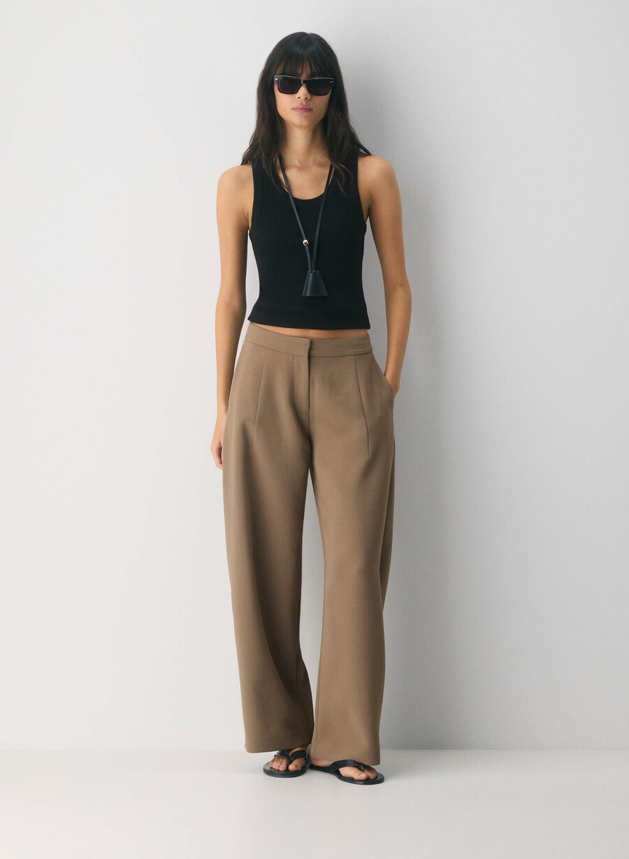 helix barrel pant - crepette folio brown
