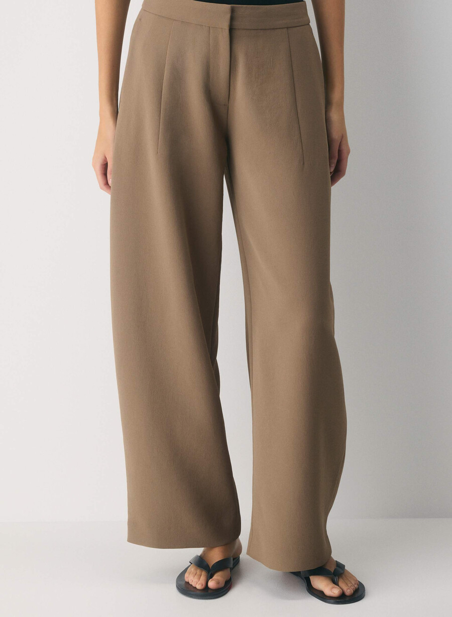 helix barrel pant - crepette folio brown