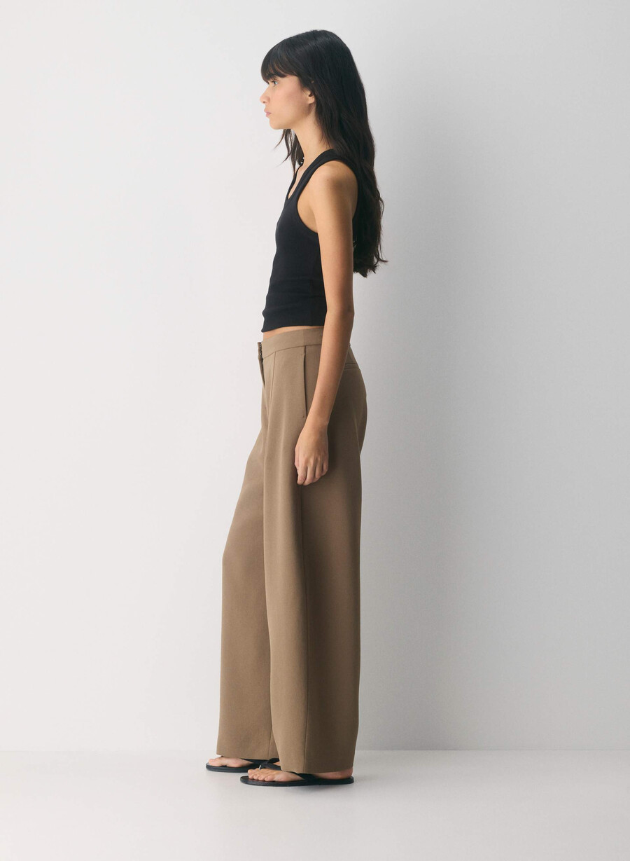 helix barrel pant - crepette folio brown