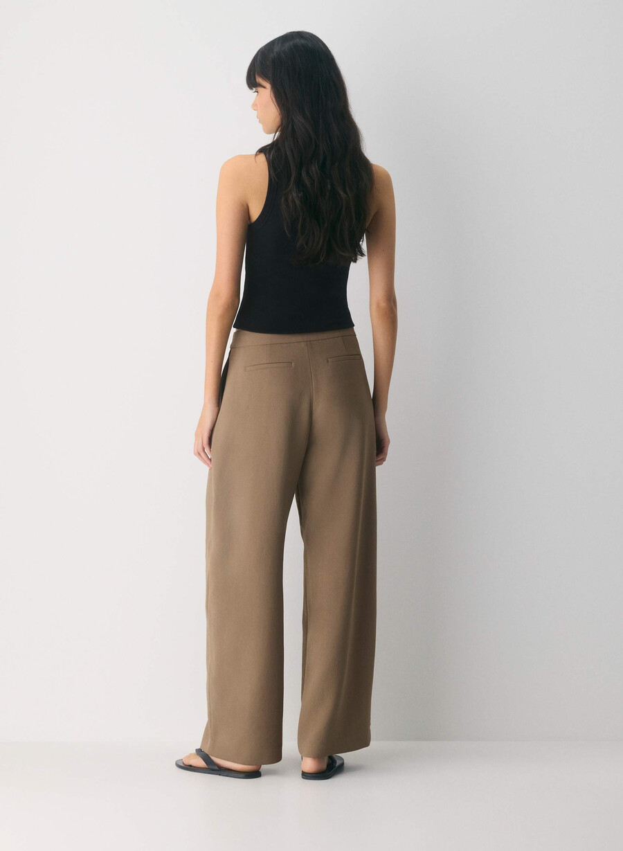 helix barrel pant - crepette folio brown