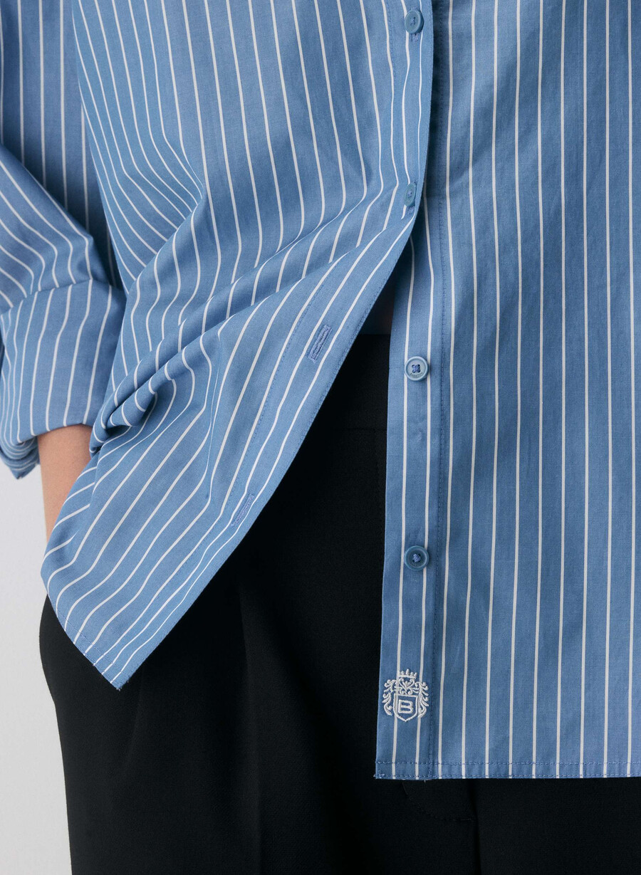 archive poplin shirt mtchl strp fr bluwt