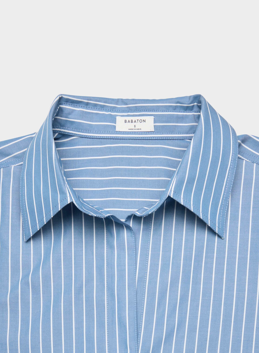 archive poplin shirt mtchl strp fr bluwt