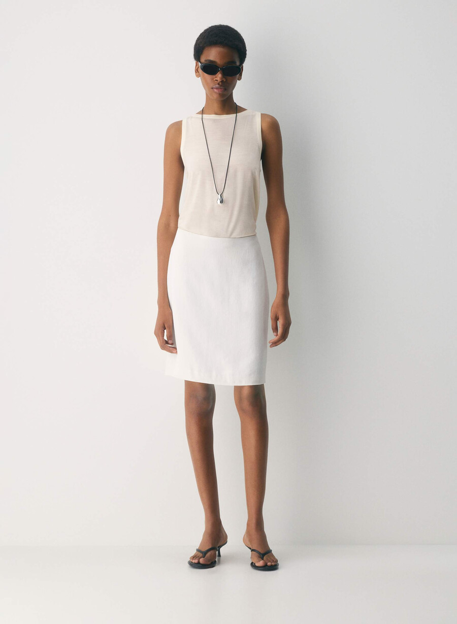 aisle skirt - crepette light birch
