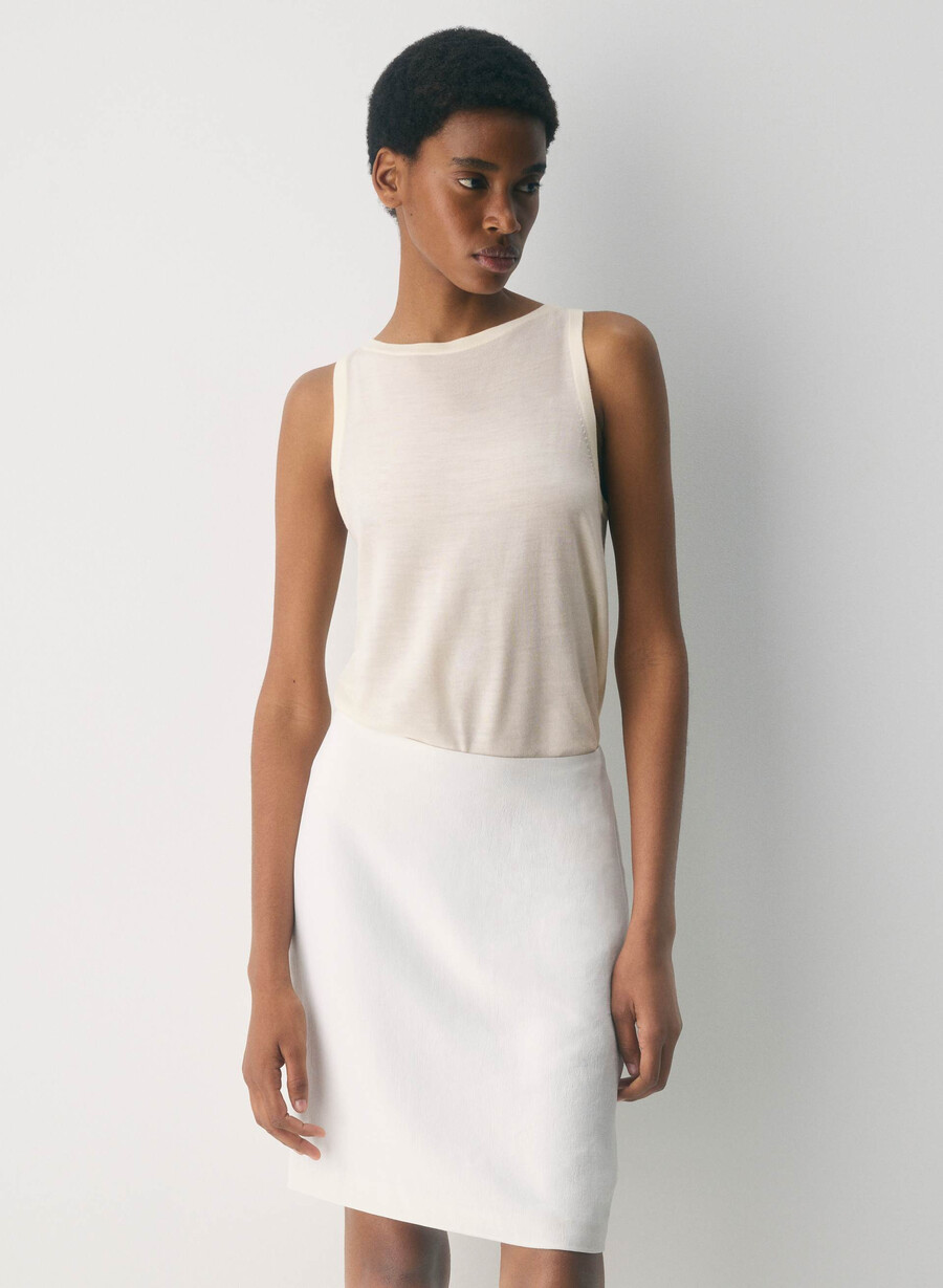 aisle skirt - crepette light birch