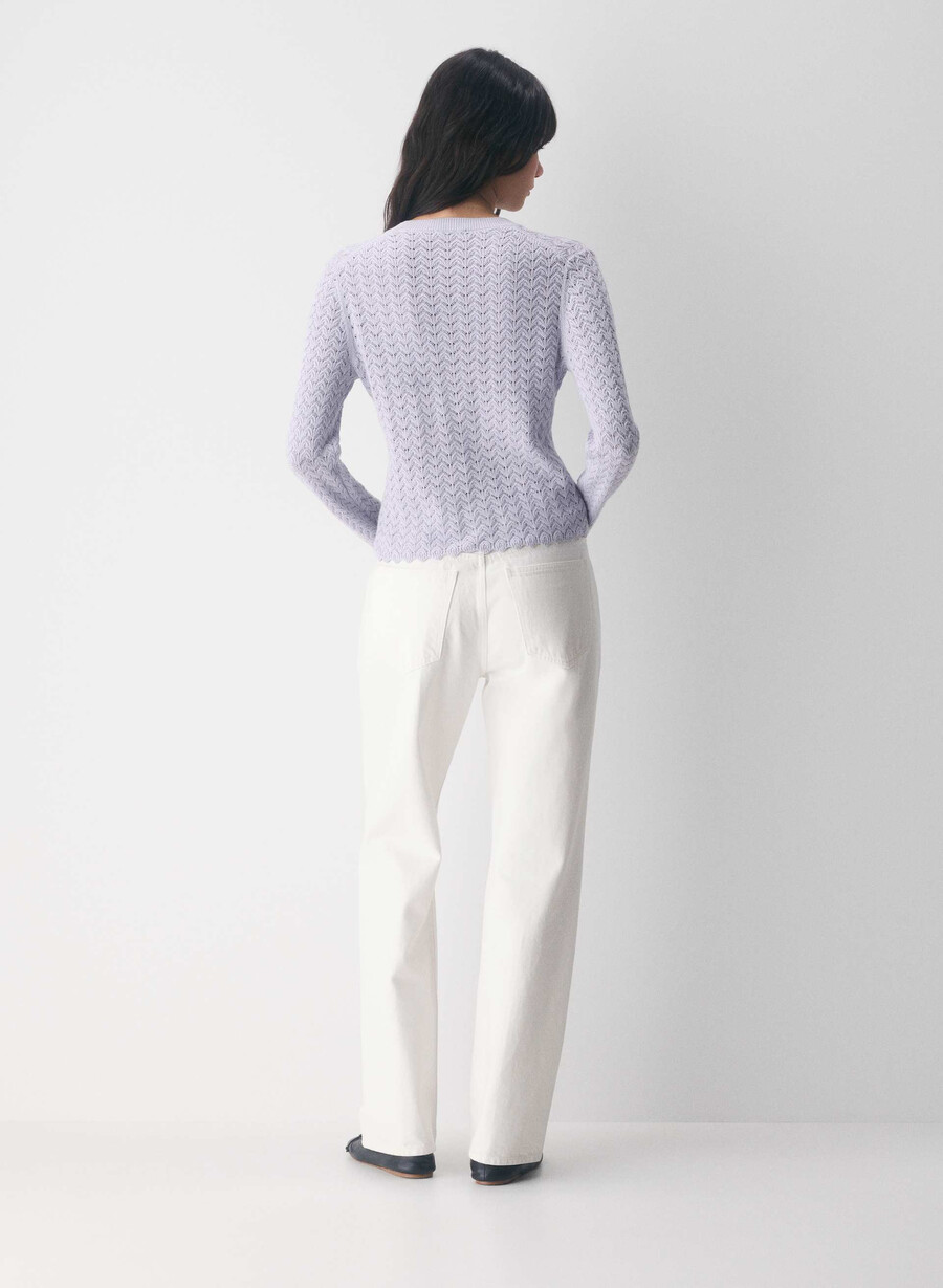 cotton charm prelusion cardigan wildflower lilac