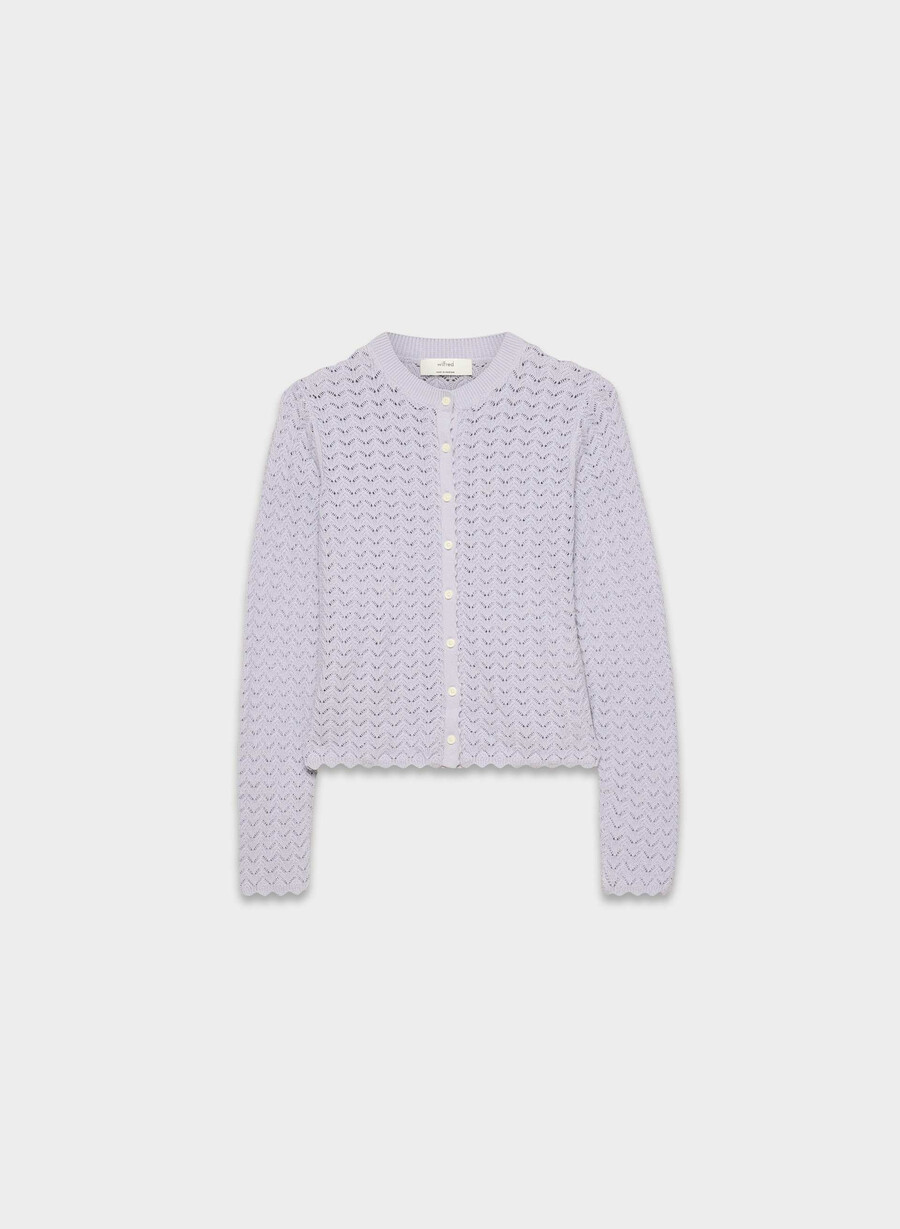 cotton charm prelusion cardigan wildflower lilac