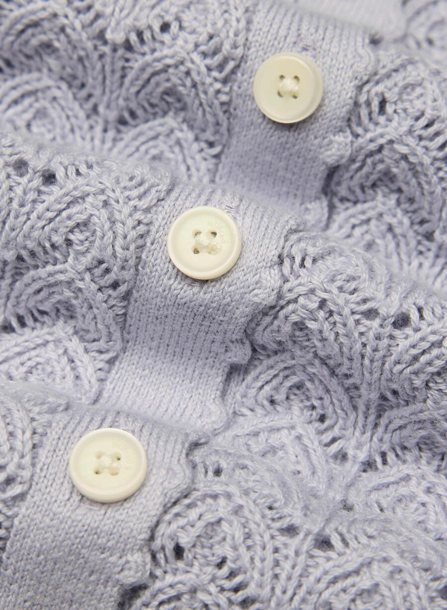 cotton charm prelusion cardigan wildflower lilac