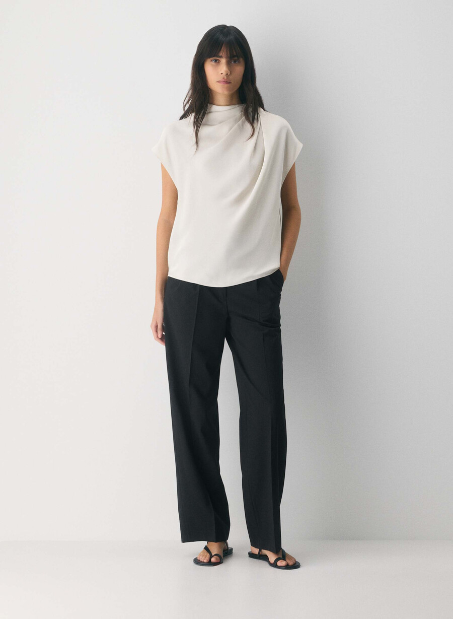 the effortless pant wool black