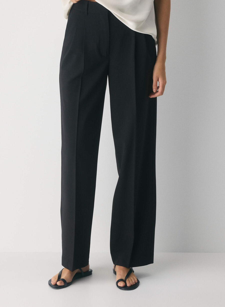 the effortless pant wool black