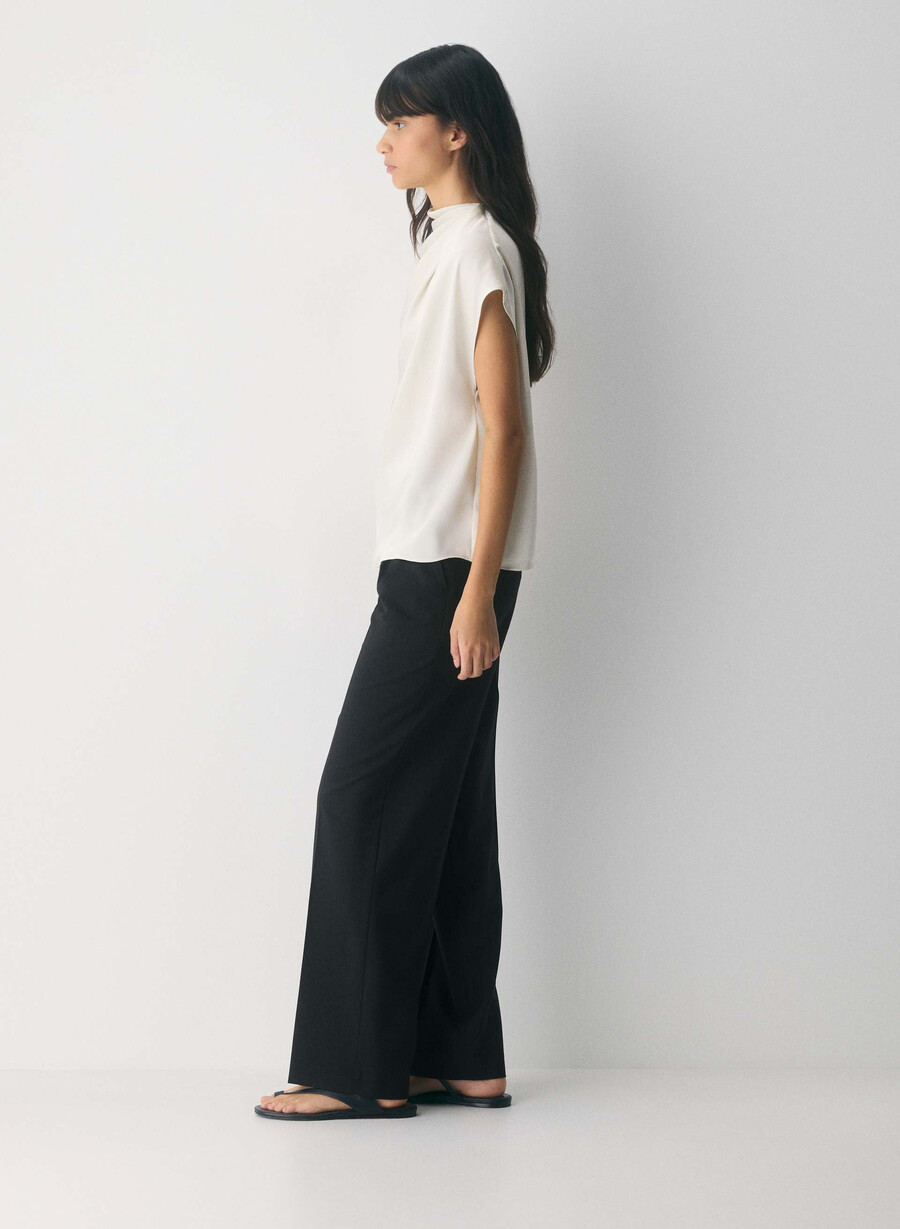 the effortless pant wool black