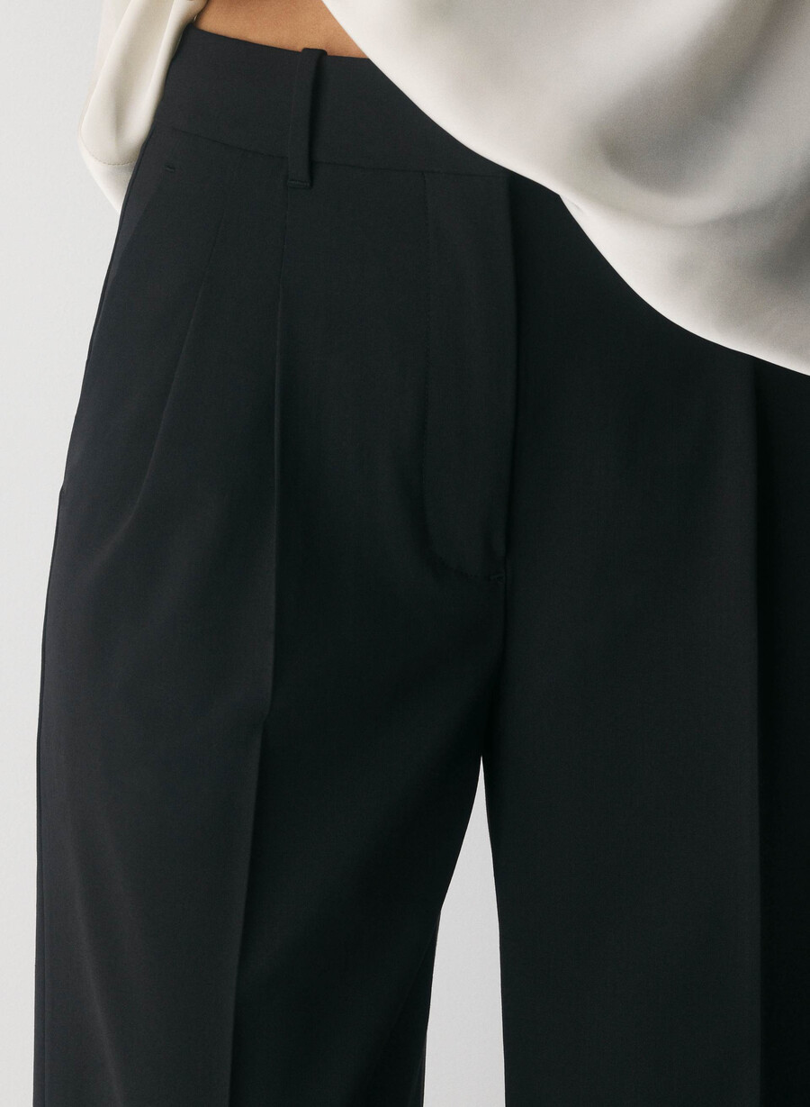 the effortless pant wool black