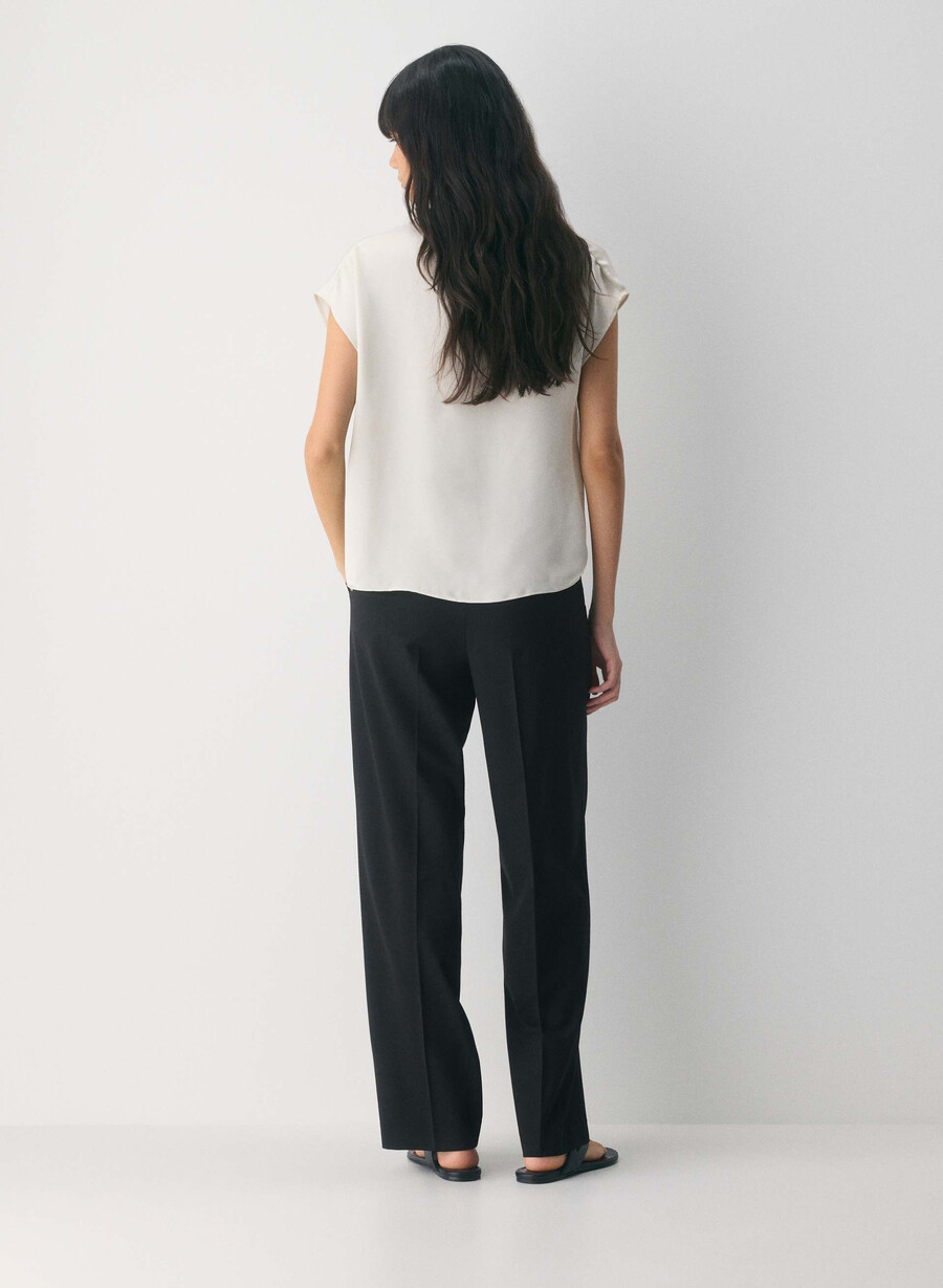 the effortless pant wool black