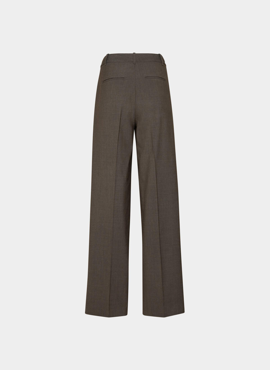 the effortless pant wool heather rich mocha brn