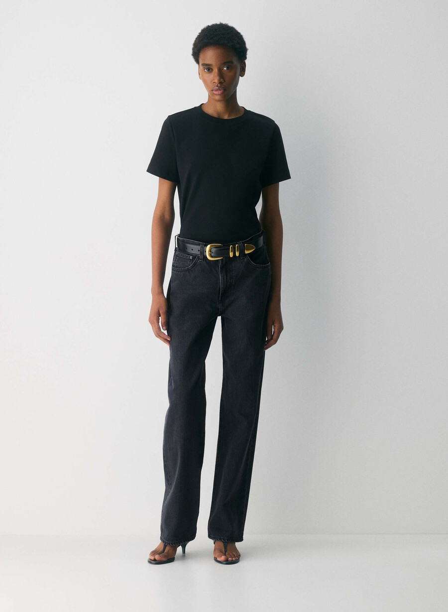 legendary solid brass leather wide belt blackgold