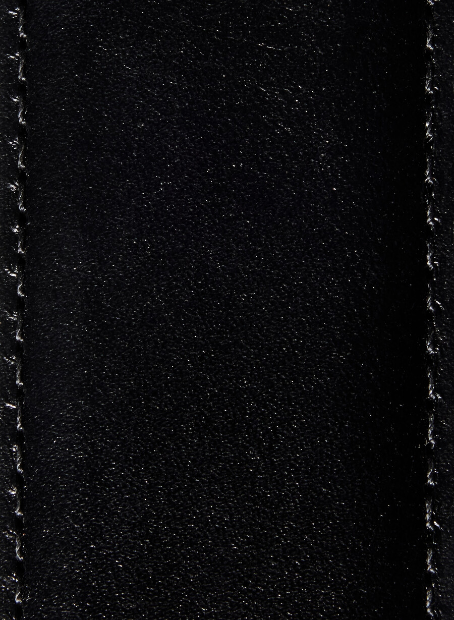 legendary solid brass leather wide belt blacksilver