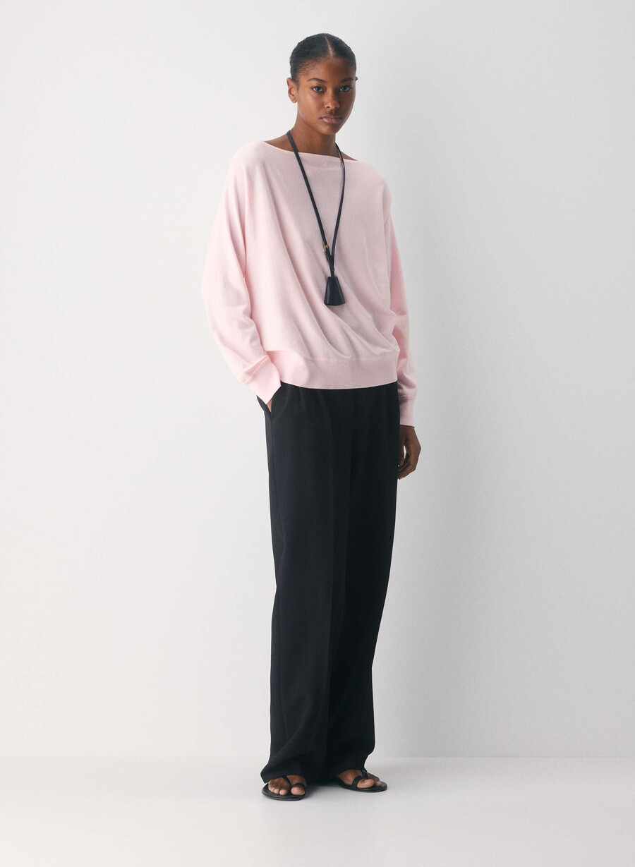 inspiration sweater - wonder yarn villa pink