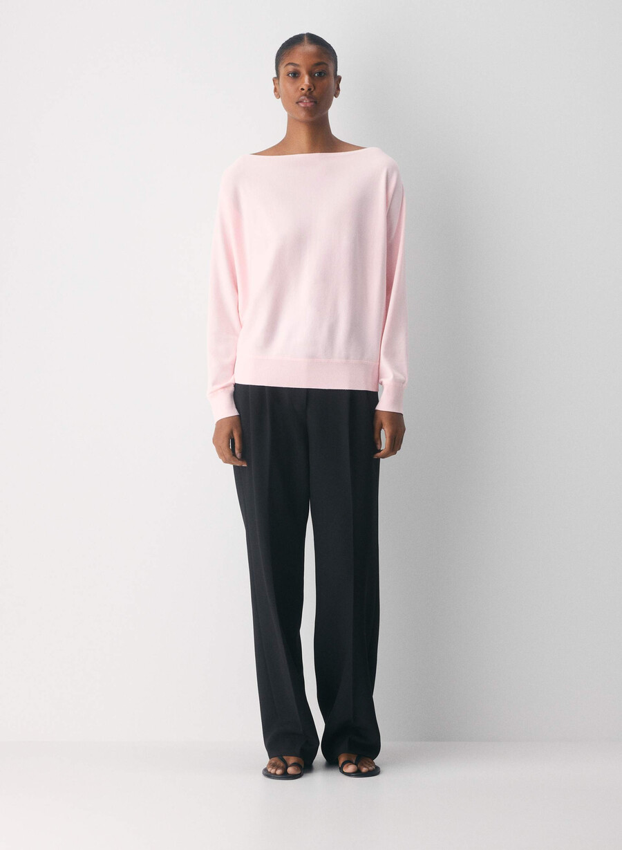 inspiration sweater - wonder yarn villa pink