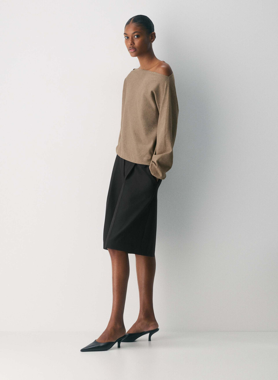 inspiration sweater - wonder yarn heather folio brown